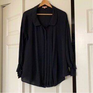 NWOT Machka 100% silk black blouse